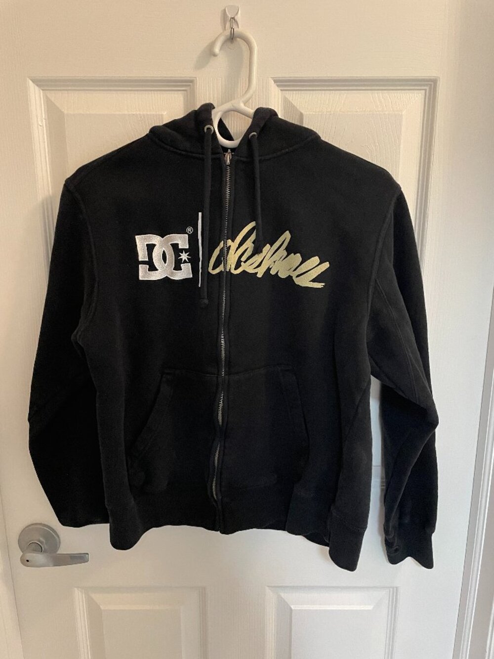DC Hoodie Medium Full Zip Black Vintage Preowned